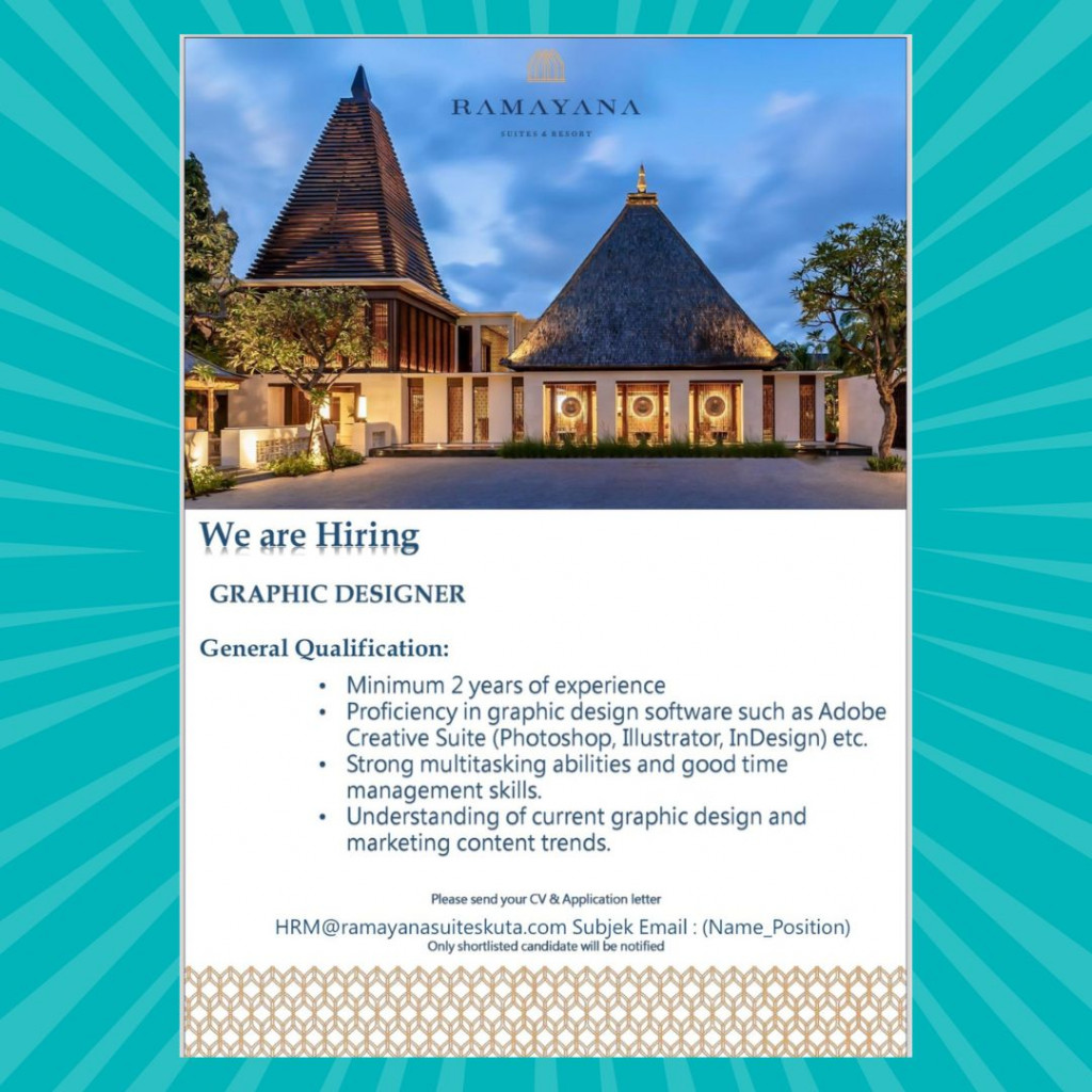 info loker dari HOTEL RAMAYANA SUITES & RESORT Kualifikasi dan persyaratan yuk cek postingan diatas Sobat Perinaker
